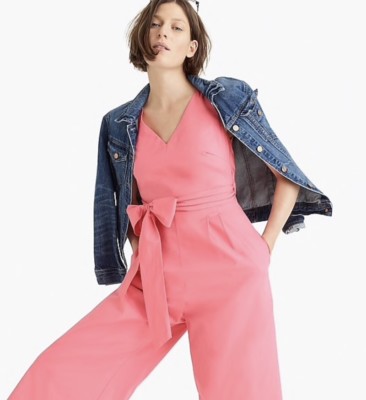 wrap tie jumpsuit