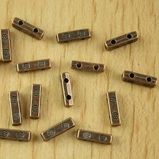 60pcs  copper-tone 2 holes bar spacer beads h2364