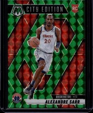 2024-25 Panini Mosaic #278 Alexandre Sarr Green Mosaic