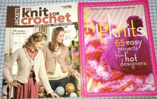 Lot 2 big books 272 pgs KNIT  CROCHET jackets family accessories patterns