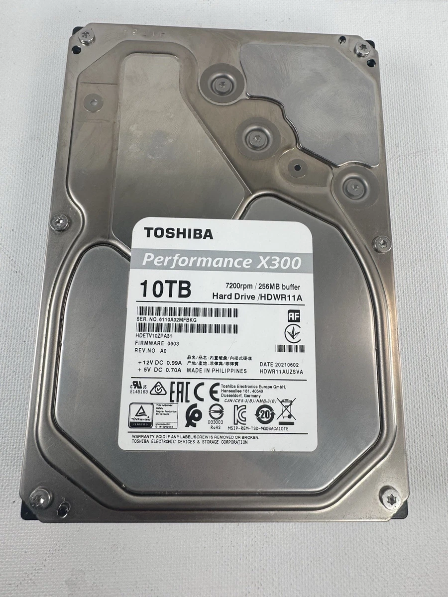 Toshiba Internal Hard Disk Drives 10 TB Storage Capacity for sale