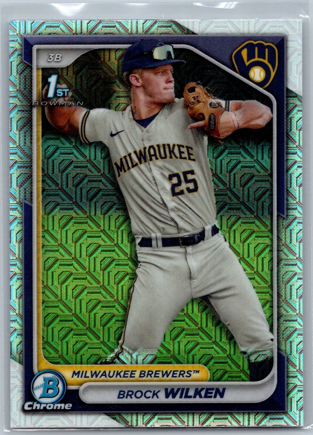 2024 Bowman #BCP-86 Brock Wilken Chrome Prospects Mojo Refractors 1ST RC BREWERS
