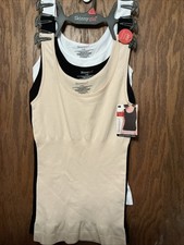 3 Pk SkinnyGirl Waist Tummy Control Shaping Seamless 360  Waist Shaping Tanks