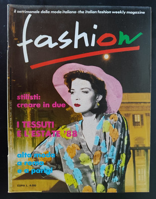 FASHION MAGAZIN ITALIENISCHE MODE 814/1987 STYLISTEN CREATE IN TWO-MODE PARIS ROM