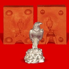 Zinngießform Silikonform Zinn giessen Kleiner Adler auf Fels ca. 20g Reinzinn
