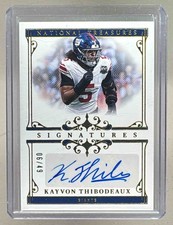 Kayvon Thibodeaux 2025 National Treasures #SIG-KTX Gold Signatures Auto /49