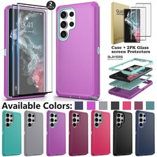 For Samsung Galaxy S22 Ultra Case Shockproof Heavy Duty Cover + Screen Protector