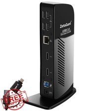 ZettaGuard USB C Universal Laptop Docking Station Dual 4K HDMI Ethernet