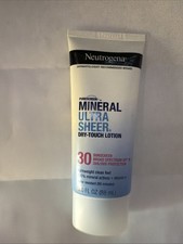 Neutrogena Mineral Ultra Sheer Dry-Touch Lotion SPF 30 Sunscreen 3oz, New