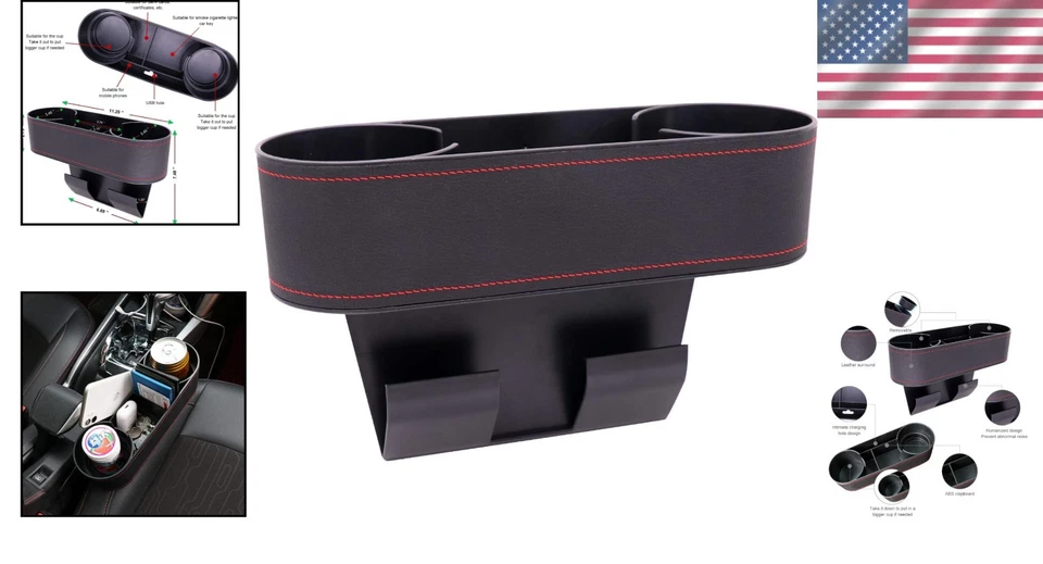 Elegant Car Seat Organizer & Cup Holder: Reduce Distractions While Driving - Image 2 of 4