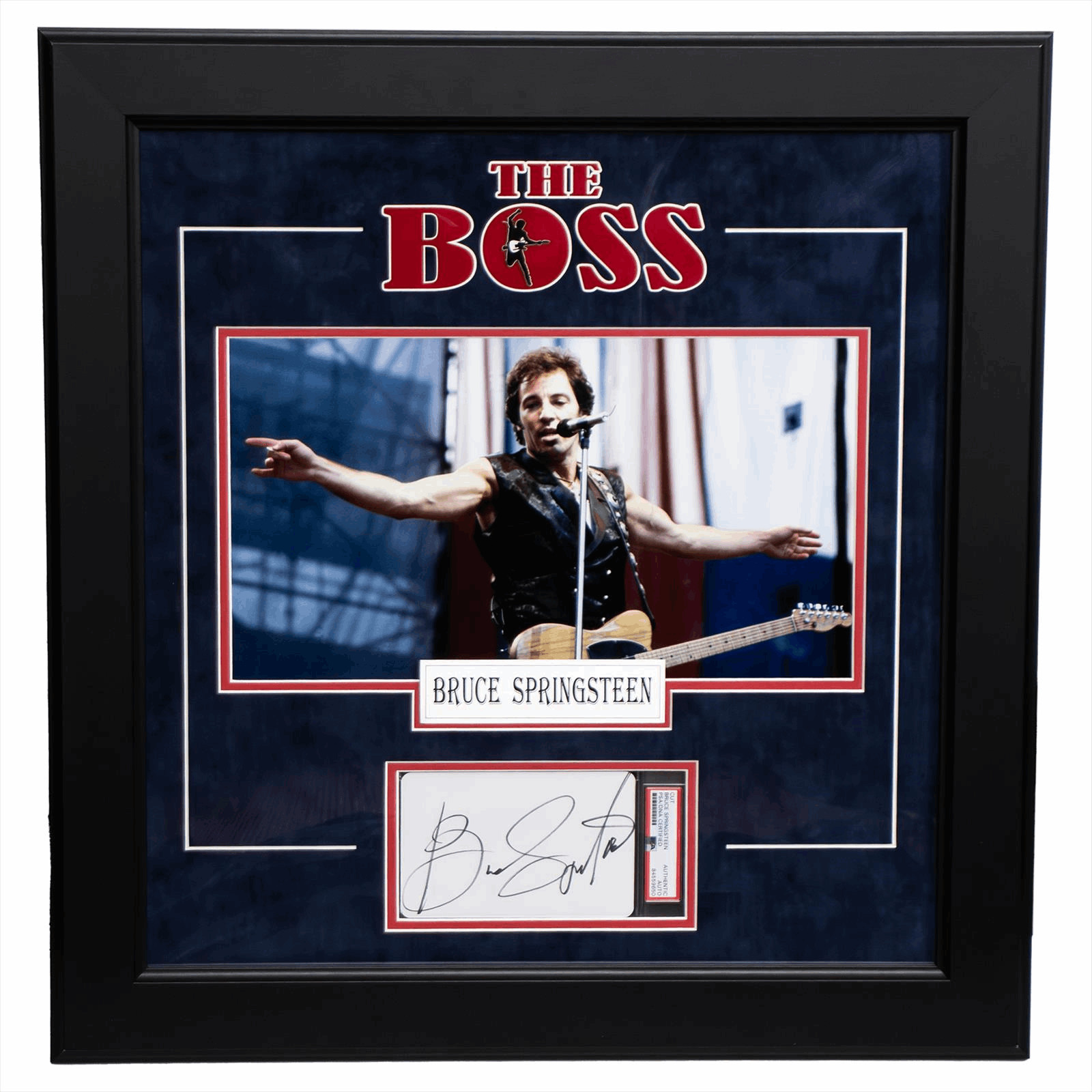 Bruce Springsteen Framed Picture And PSA/DNA Certified Autograph