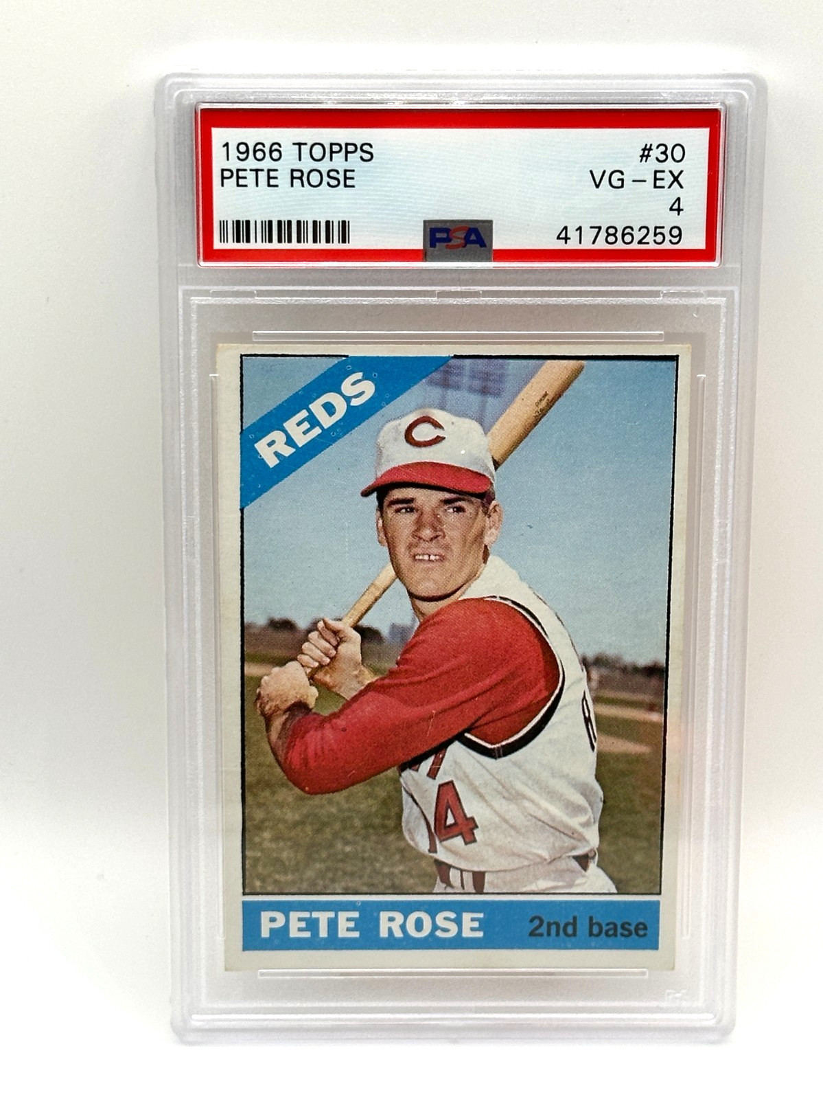 1966 Topps Pete Rose #30 PSA 4 VG-EX Cincinnati Reds MLB Vintage Star