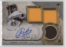 2017 Topps Triple Threads Silver 2/75 Jharel Cotton #RPA-JC Auto 0b2