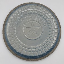Antique Star Stoneware Salt Glaze Blue Pie Pan Dish Plate Primitive NICE!