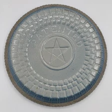 Antique Star Stoneware Salt Glaze Blue Pie Pan Dish Plate Primitive NICE!
