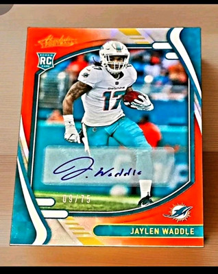 Panini 2021 Jaylen Waddle Auto/75 Spectrum Red #106 BRONCOS