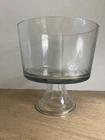 Vintage Clear Glass Dessert/Fruit /Salad Pedestal Trifle Bowl Anchor Hocking