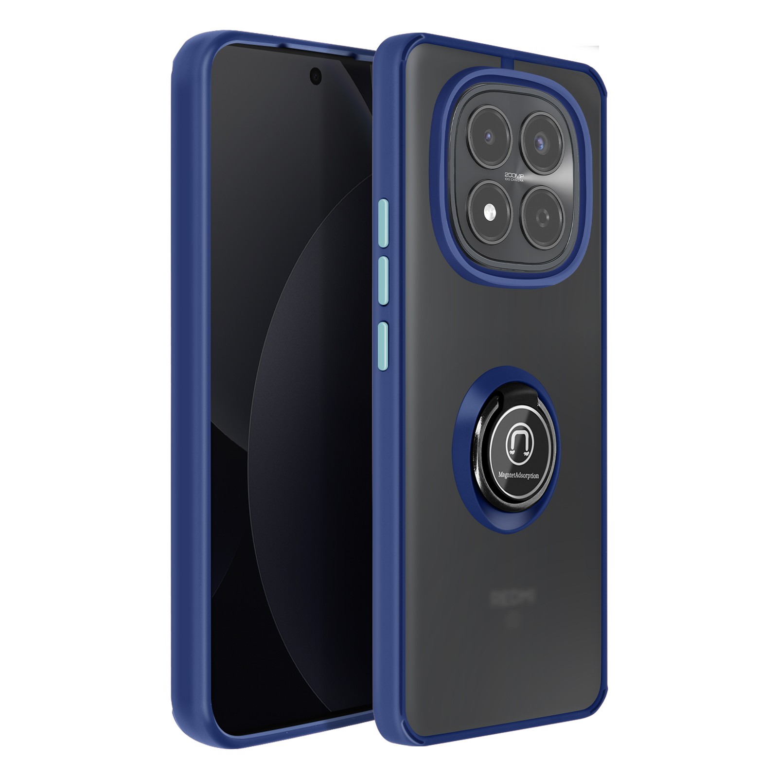 Coque haut de gamme Redmi Note 15 Pro 4G Avizar anneau bleu