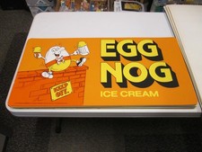 Baskin Robbins ice cream 1978 EGG NOG Humpty Dumpty store display sign poster