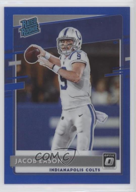 2020 Panini Donruss Optic Rated Rookies Blue Prizm 62/179 Jacob Eason #162 1u6