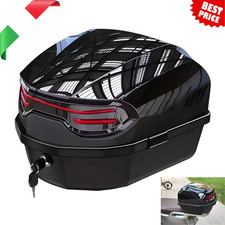Motorrad Koffer Roller 35LT Universal Rückenlehne Motor Wasserdicht Kofferraum Schwarz