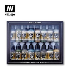 Vallejo RLM Model Air Paint Set 16 Colors - Hobby and Model Paint Set - 71193
