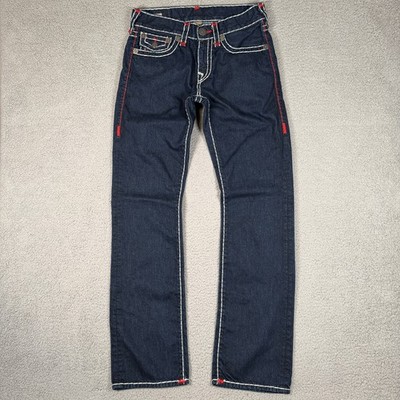 VTG True Religion Ricky Jeans Men 30 (Fit 32x33) Blue Made in USA Big Stitch Y2K