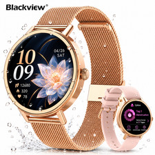 Blackview Luxus Smartwatch Damen mit Telefonfunktion Fitnessuhr für Android iOS
