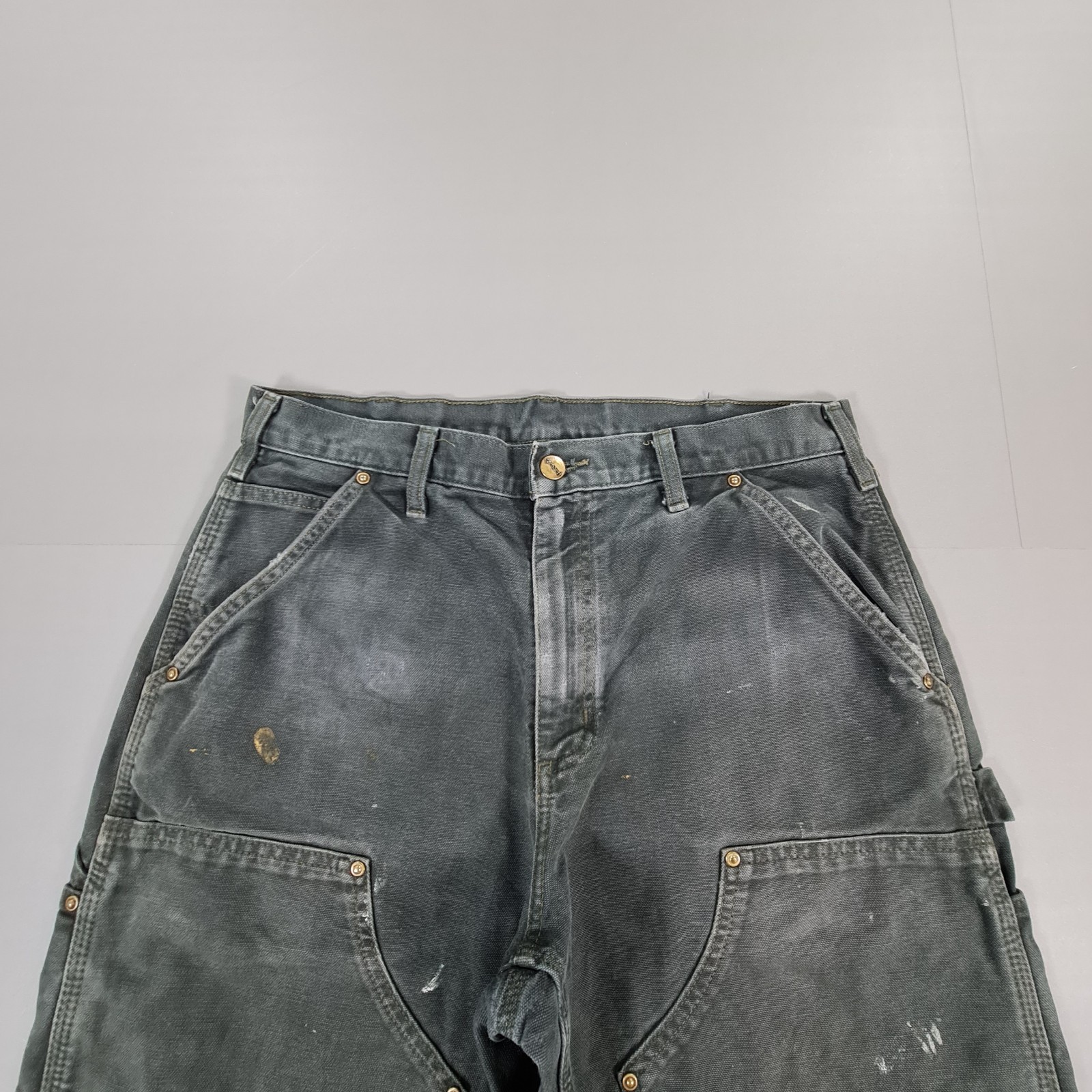 Carhartt Mens Jeans Grey W32 L30 Double Knee Duck Canvas B136 Baggy Trousers thumbnail 2