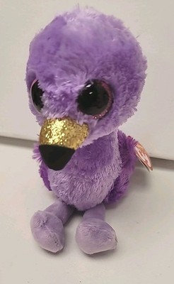 Ty Beanie Boos Fifi Purple Flamingo 6'' 15cm Rare Claire's Exclusive New MWMT