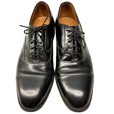 Johnston & Murphy Cap Toe Oxford Men's 11.5 C Black Leather Dress Shoes