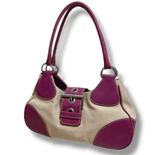 Used Prada Handbag with Triangular Shoulder Strap for Women – Beige, Japan Editi