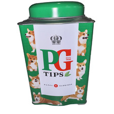 PG Tips Collectors Tea Caddy Platinum Jubilee Edition Queens Corgi 1952-2022