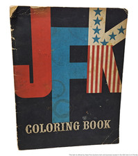 Original 1962 JFK Druker Mad Magazine Coloring Book Uncolored