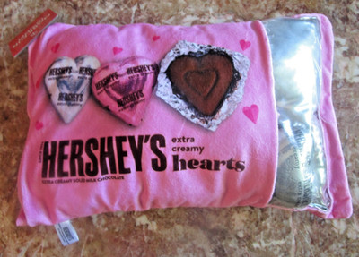 Iscream Hershey's Hearts Pillow Zipper Pouch Full of Mini Heart Pillows New NWT