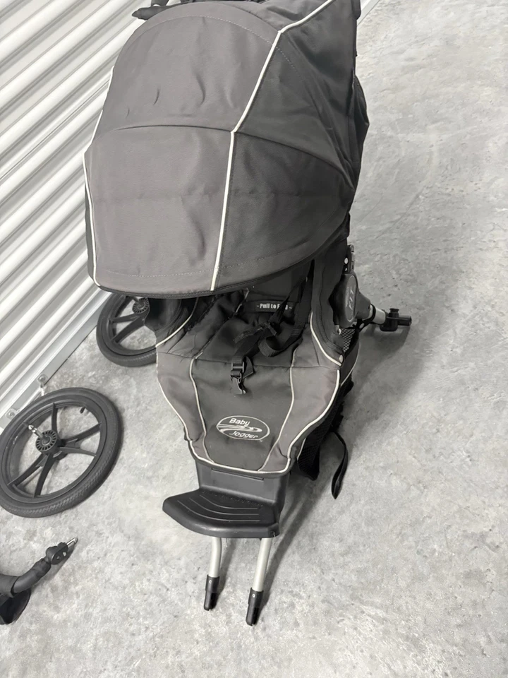 Baby Jogger F.I.T. Single Slate Black Jogging Stroller - Sun Rain Shade - Image 3 of 4
