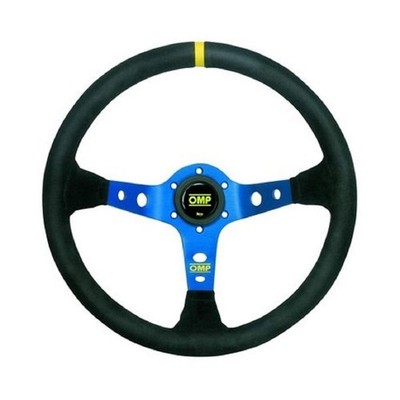 OMP OMPOD/1954/BN Corsica Leather Steering Wheel Back, Black/Blue
