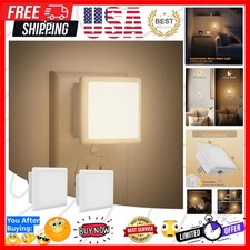 LED Night Lights - 2 Pack, Soft White Night Lights with Dusk-to-Dawn Sensor f...
