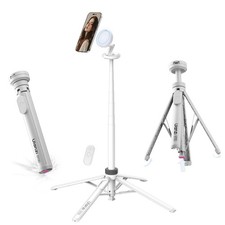 ULANZI Automatic Phone Tripod, MT85 Auto-Open Tripod with Enhanced White