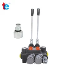 13 GPM 2 Spool Hydraulic Control Valve Double Acting 3600 PSI +Conversion Plug