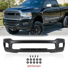 Black Steel Front Bumper Face Bar For 2019-2024 Ram 2500 3500 Wfog Light Holes Black Steel Front Bumper Face Bar For 2019-2024 Ram 2500 3500 Wfog Light Holes