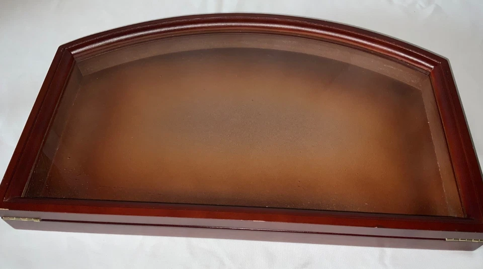 Vintage Wood Jewelry Display Case Shadow Box W/Latches 19.5’’x 12’’x2’’ Glass - Image 2 of 4