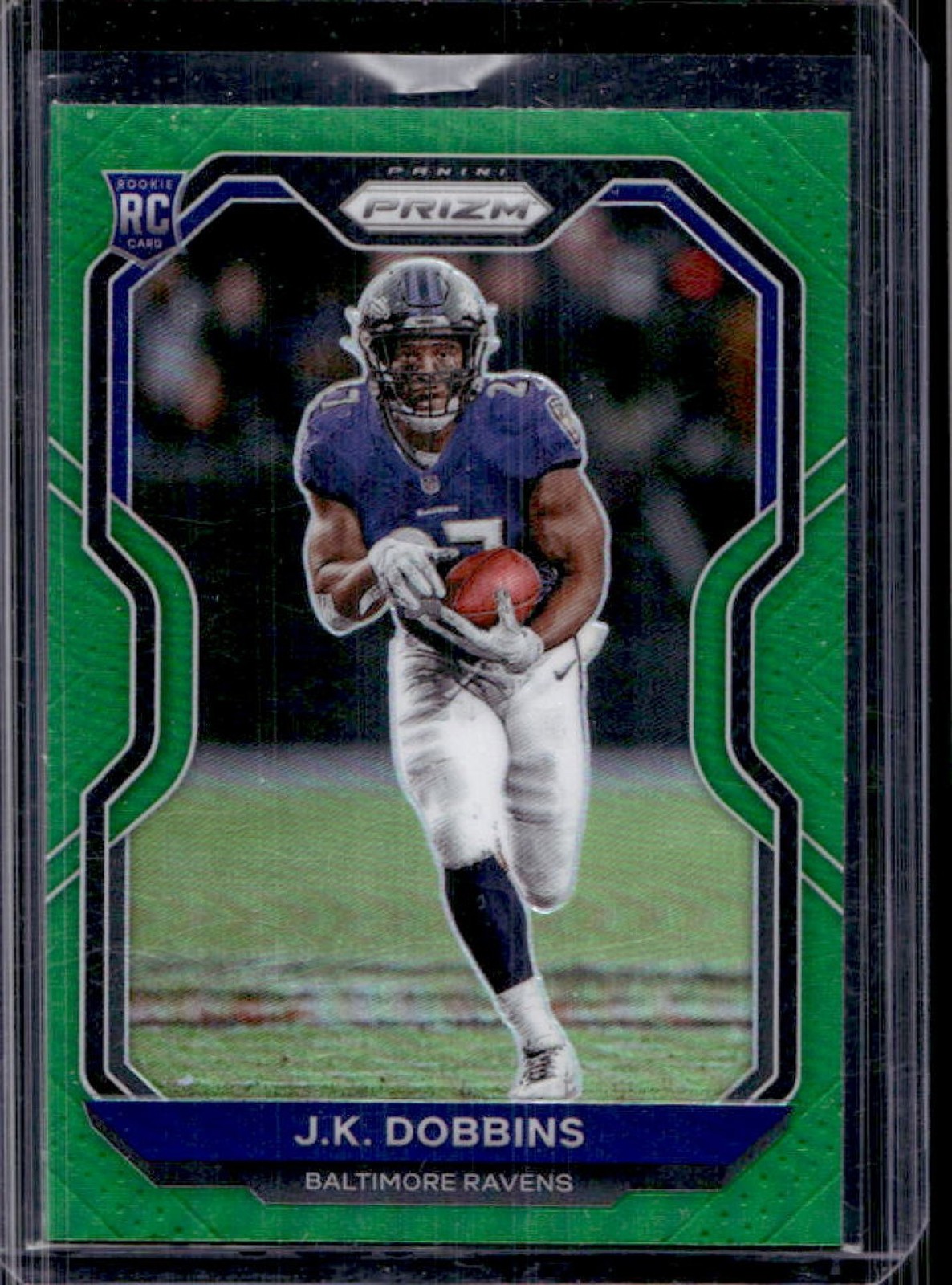 2020 Prizm J.K. Dobbins RC Green Rookie #379 Ravens