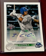 2022 Topps Pro Debut J.C. Correa Prospect Auto Autograph #PD-66 Tourists