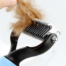 2Side Dog Brush for Shedding Dematting Pet Grooming Cat Hair Undercoat Rake Comb