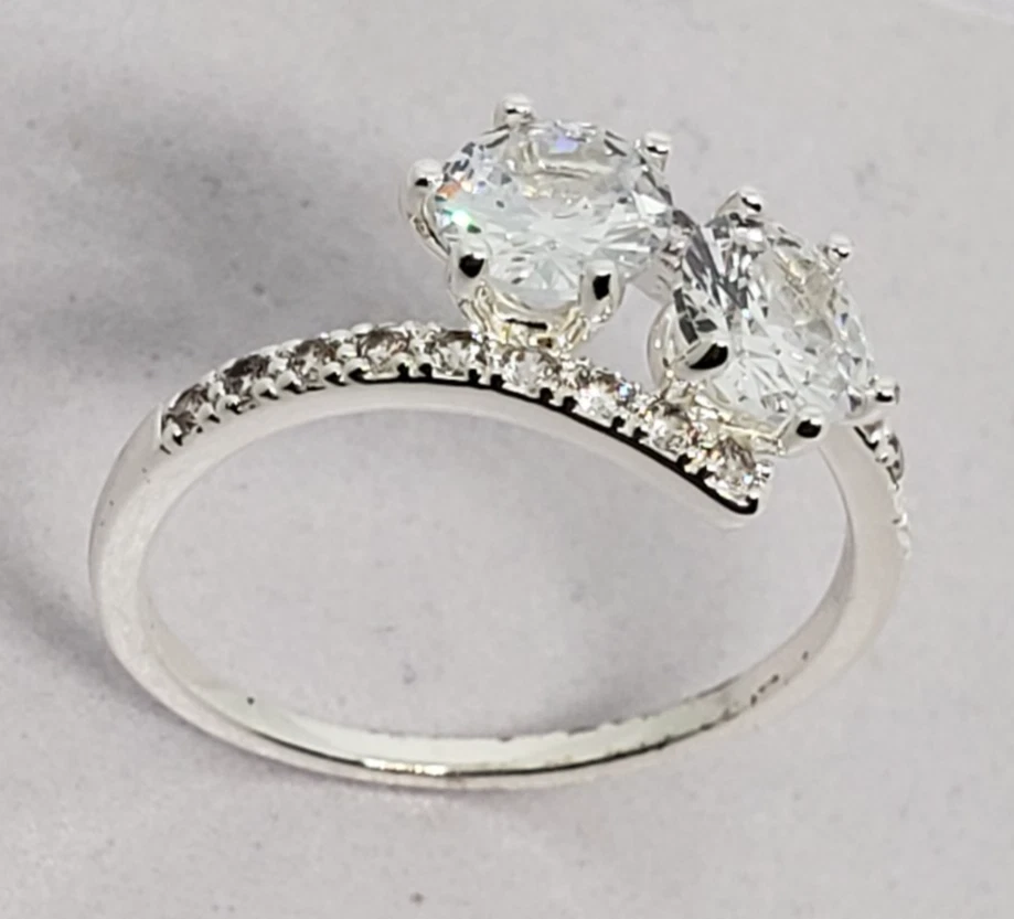 Anillo Charter Club de joyería para mujer placa de plata fina circón cúbico plata 9 Foto 2 de 4