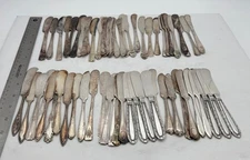 Lot of 60 Assorted Vintage Silverplate Butter Spreaders - Lot#128