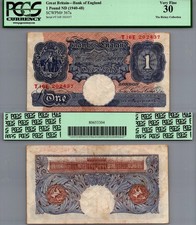 Great Britain 1 Pound 1940 - 1948 PCGS 30 VF Pick # 367a