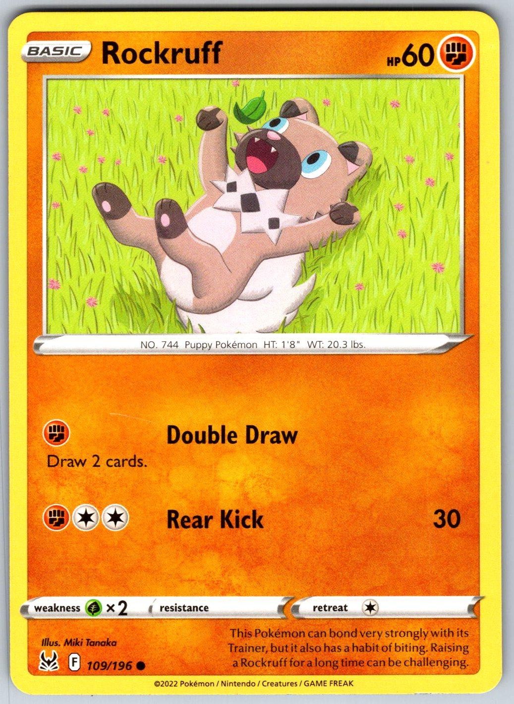 Rockruff 109/196 Common Lost Origin Pokemon Near Mint