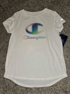 Girls Size 14 Champion Brand Nwt White Moisture Wicking Shirt